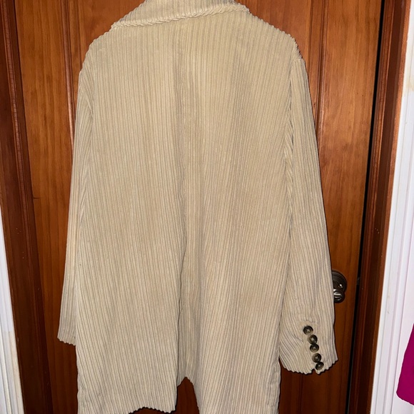 Free People Everly Chord Blazer in pale khaki. Size XL. - Picture 2 of 3